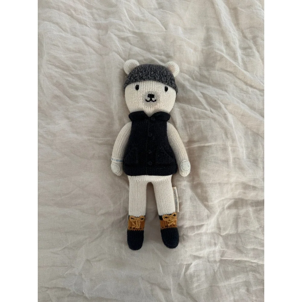 Cuddle + Kind Hudson the Polar Bear Hand Knit Doll 13 Inch Little Stuffed Animal